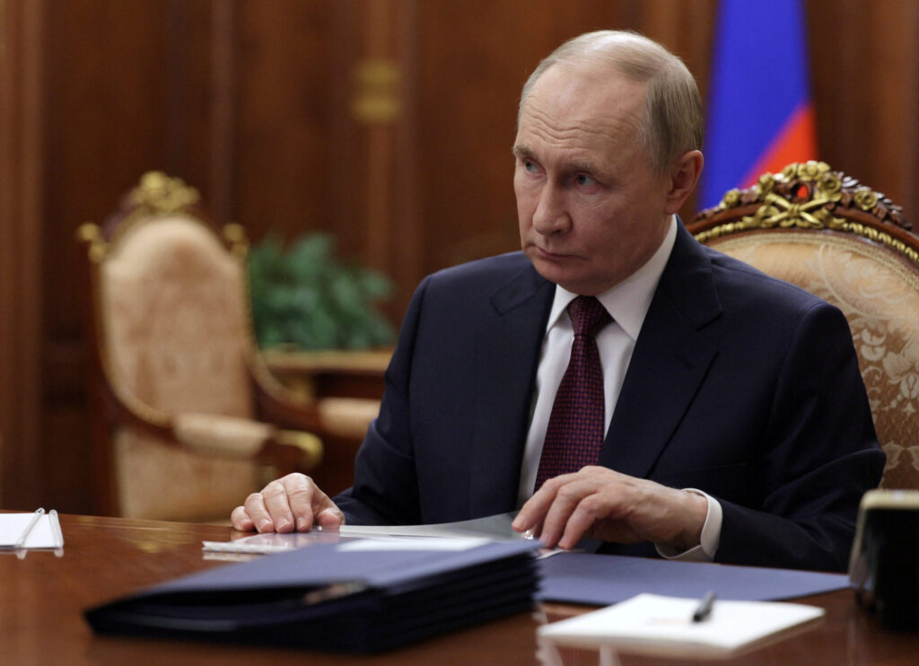Russian President Vladimir Putin meets with Deputy Prime Minister Dmitry Grigorenko in Moscow